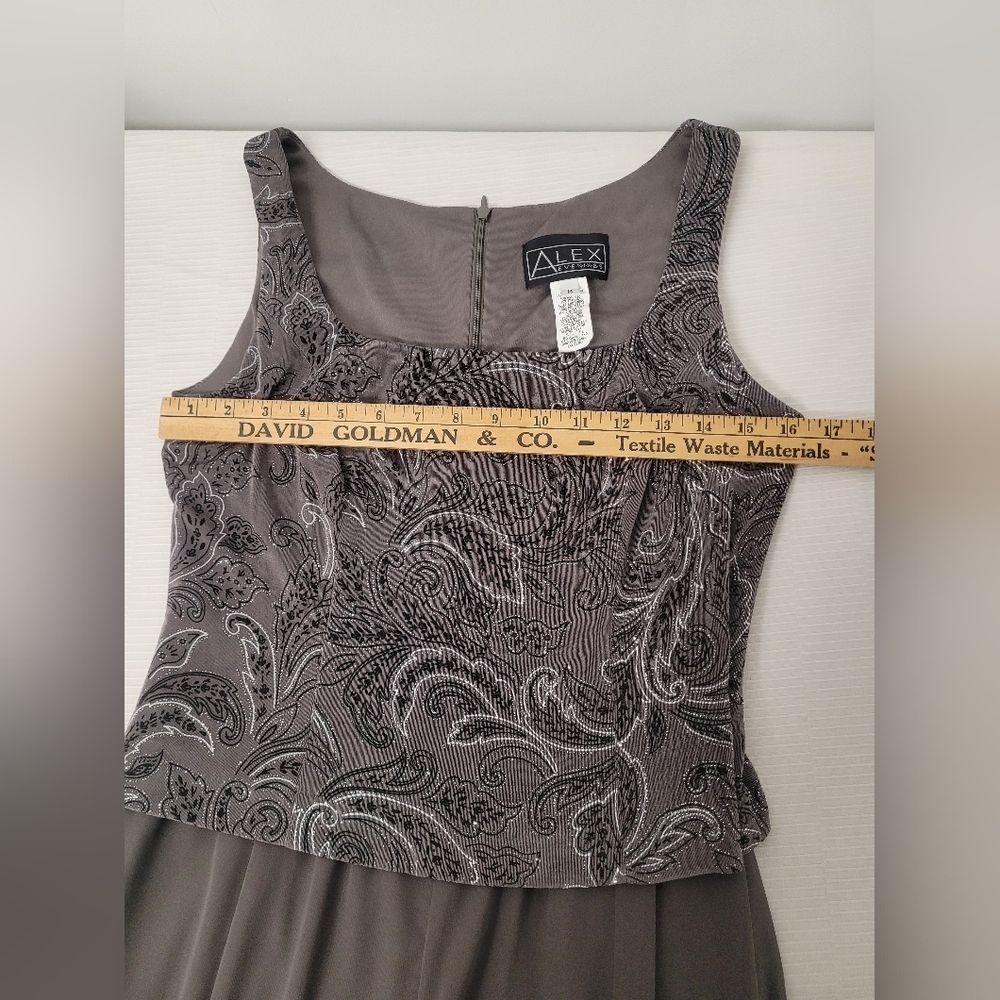 Alex Evenings Modest Glitter Mother of the Bride Groom Formal Dress sz 8 20978 - Picture 6 of 9